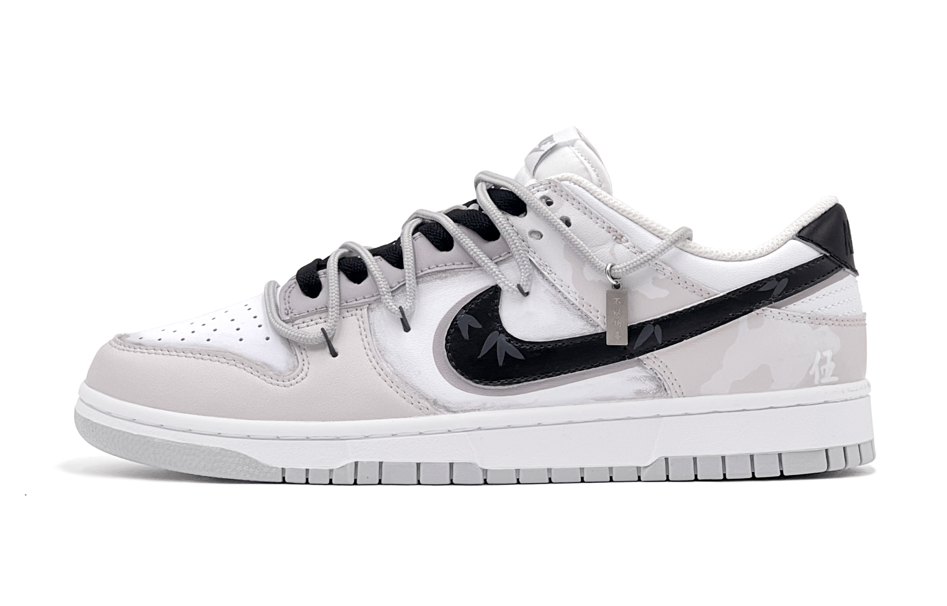 Buy [Kasut Custom] Nike Dunk Low 'Kelabu Bambu Camo' DV0831-101(TeamS-文艺竹叶男S-BOX)