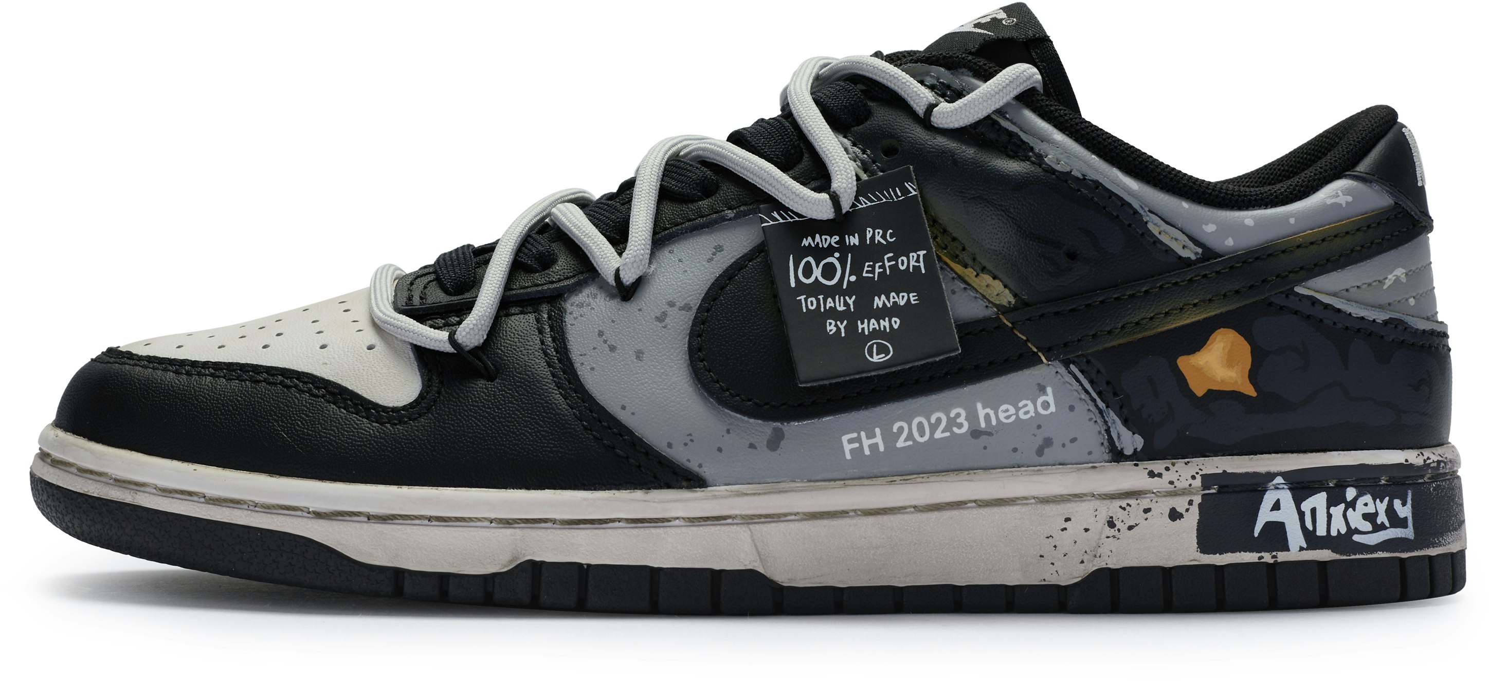 custom-shoes-nike-dunk-low-grey-black-white