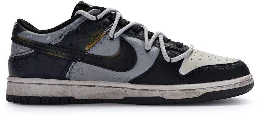 【客製化球鞋】Nike Dunk Low 牛角尖 防滑減震 低筒 板鞋 GS 灰黑白 Order 【客製化球鞋】Nike Dunk Low 牛角尖 防滑減震 低筒 板鞋 GS 灰黑白