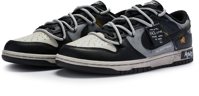 【客製化球鞋】Nike Dunk Low 牛角尖 防滑減震 低筒 板鞋 GS 灰黑白 Lookbook 【客製化球鞋】Nike Dunk Low 牛角尖 防滑減震 低筒 板鞋 GS 灰黑白