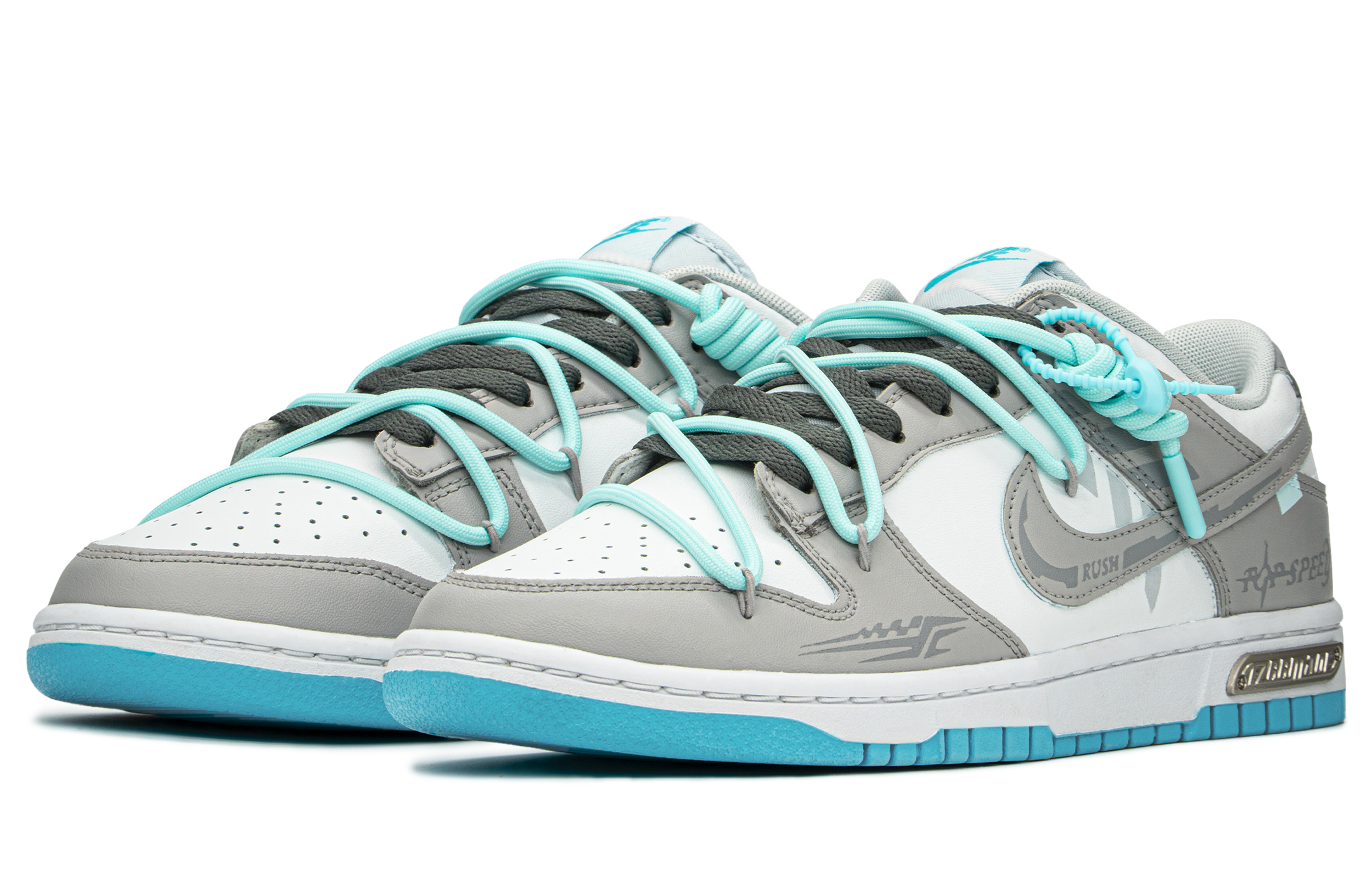 Lookbook [定制鞋] 耐克Dunk Low '灰蓝色' DV0831-001(TeamA-竞速)