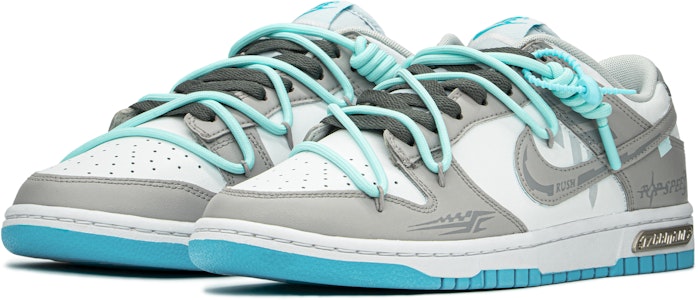 【訂製球鞋】Nike Dunk Low FZBB 電競競速 潮流活力 低筒 板鞋 男款 灰藍 Lookbook 【訂製球鞋】Nike Dunk Low FZBB 電競競速 潮流活力 低筒 板鞋 男款 灰藍