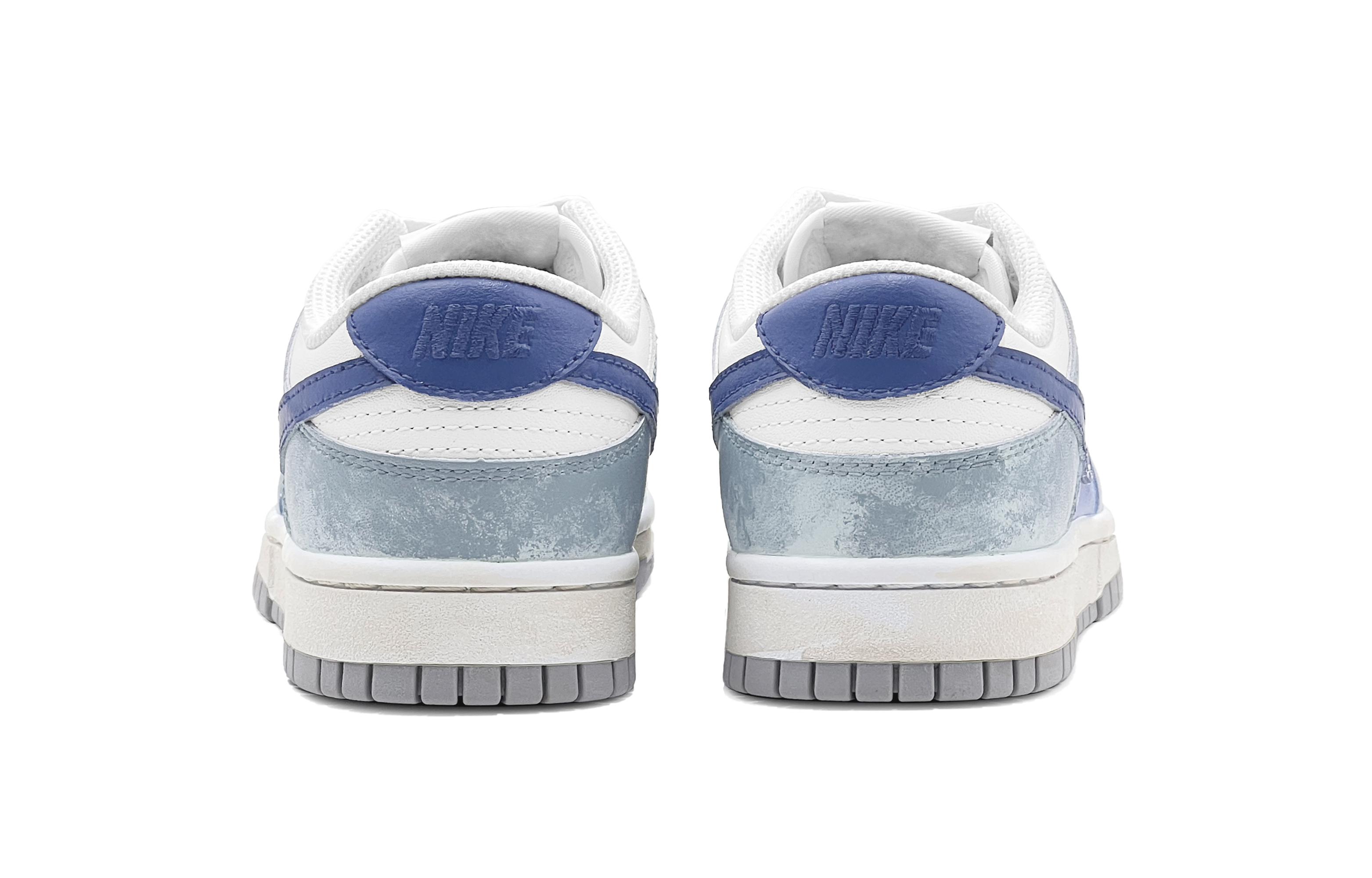 Shop [Kasut Tersuai] Nike Dunk Low 'Kelabu Biru' DV0831-101(TeamS-灰蓝LOVE男S-BOX)