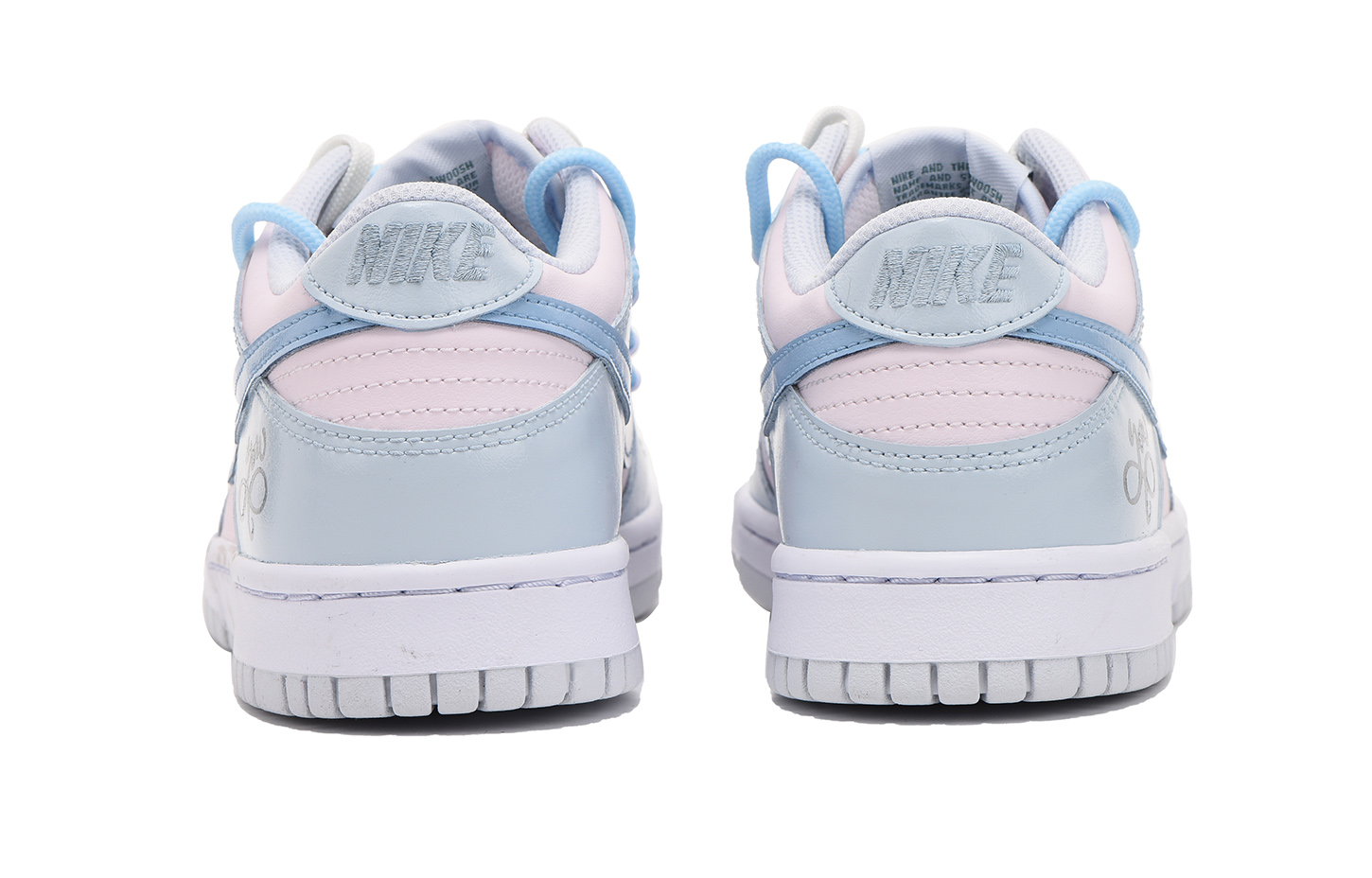 Shop [Sepatu Custom] Nike Dunk Low 'Abu-Abu Biru' FD1232-002(Team拾伍-女款灰蓝字母)