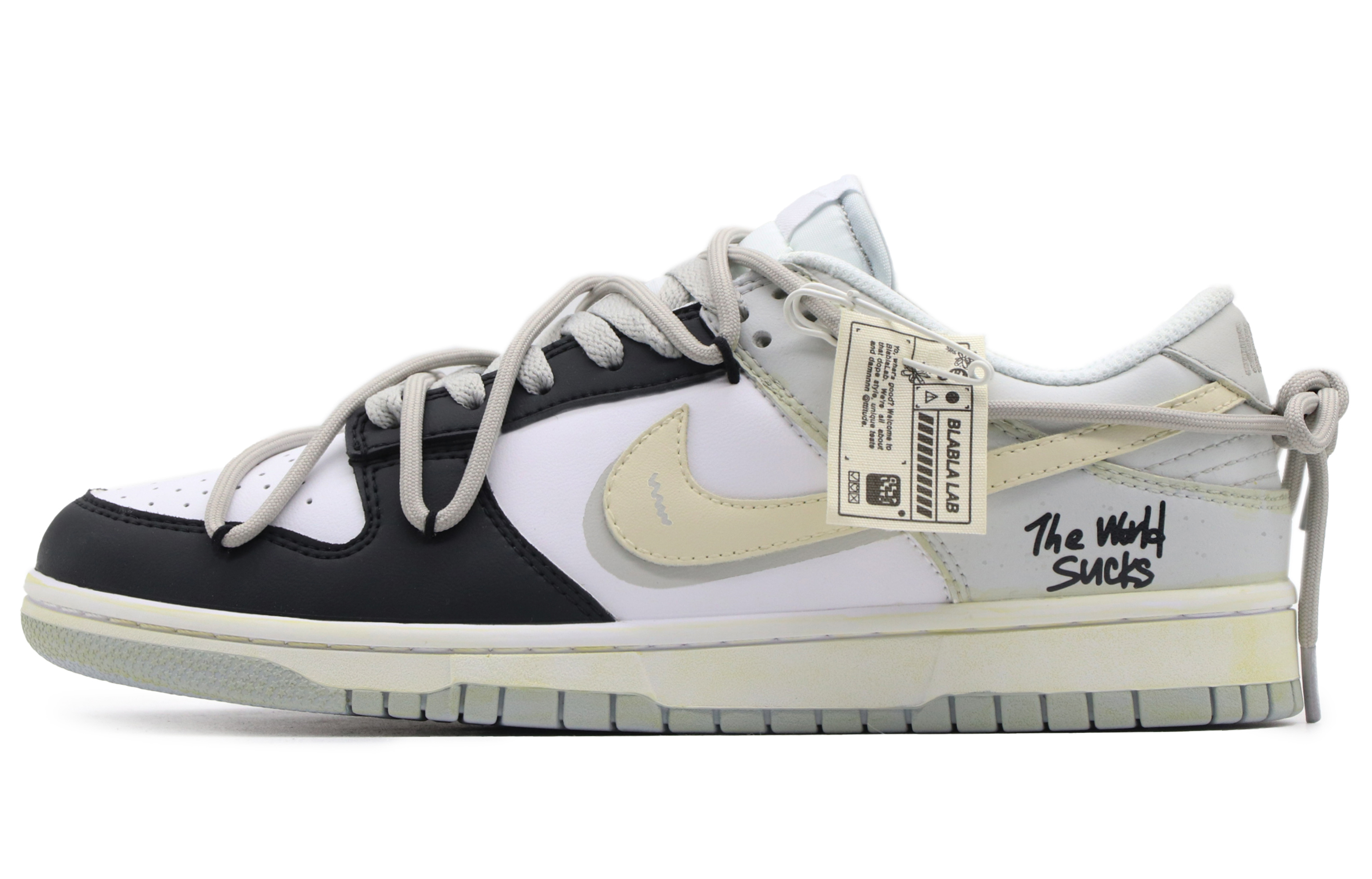 Buy [Zapatillas Personalizadas] Nike Dunk Low 'Gris Azul Negro Desestructurado Hemp' DV0831-101-485234