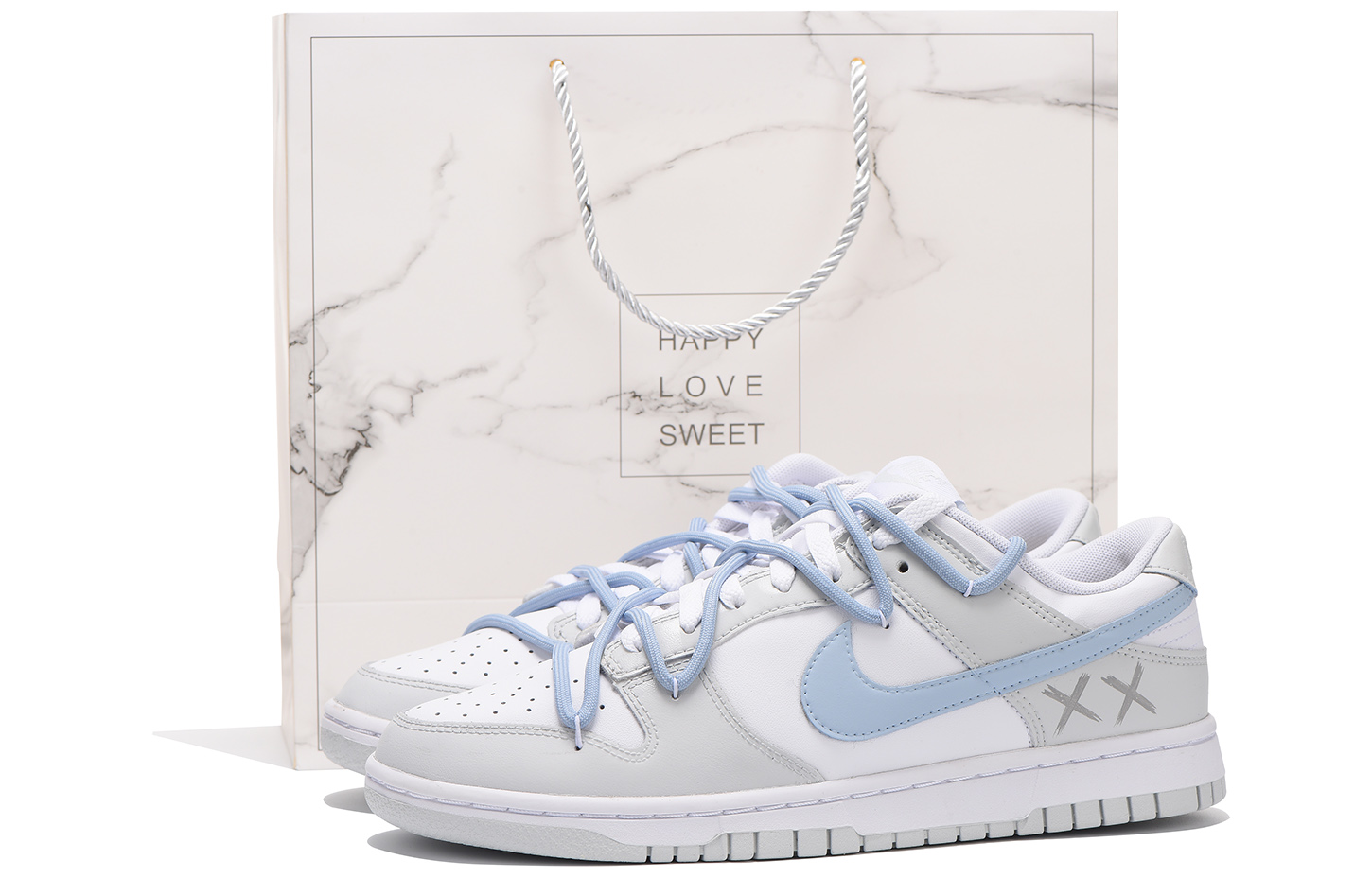 [Custom Shoes] Nike Dunk Low 'Grey Blue Chestnut Deconstructed'