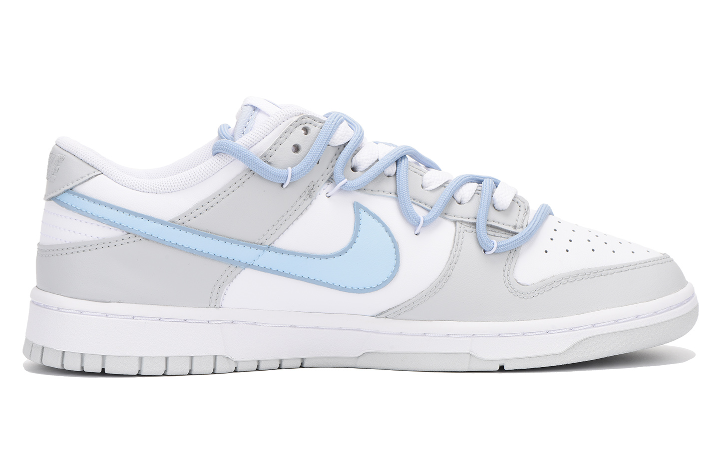 Order [定制鞋] 耐克Dunk Low“灰蓝解构字母” DV0831-101(Team59-男款灰蓝渐变三)