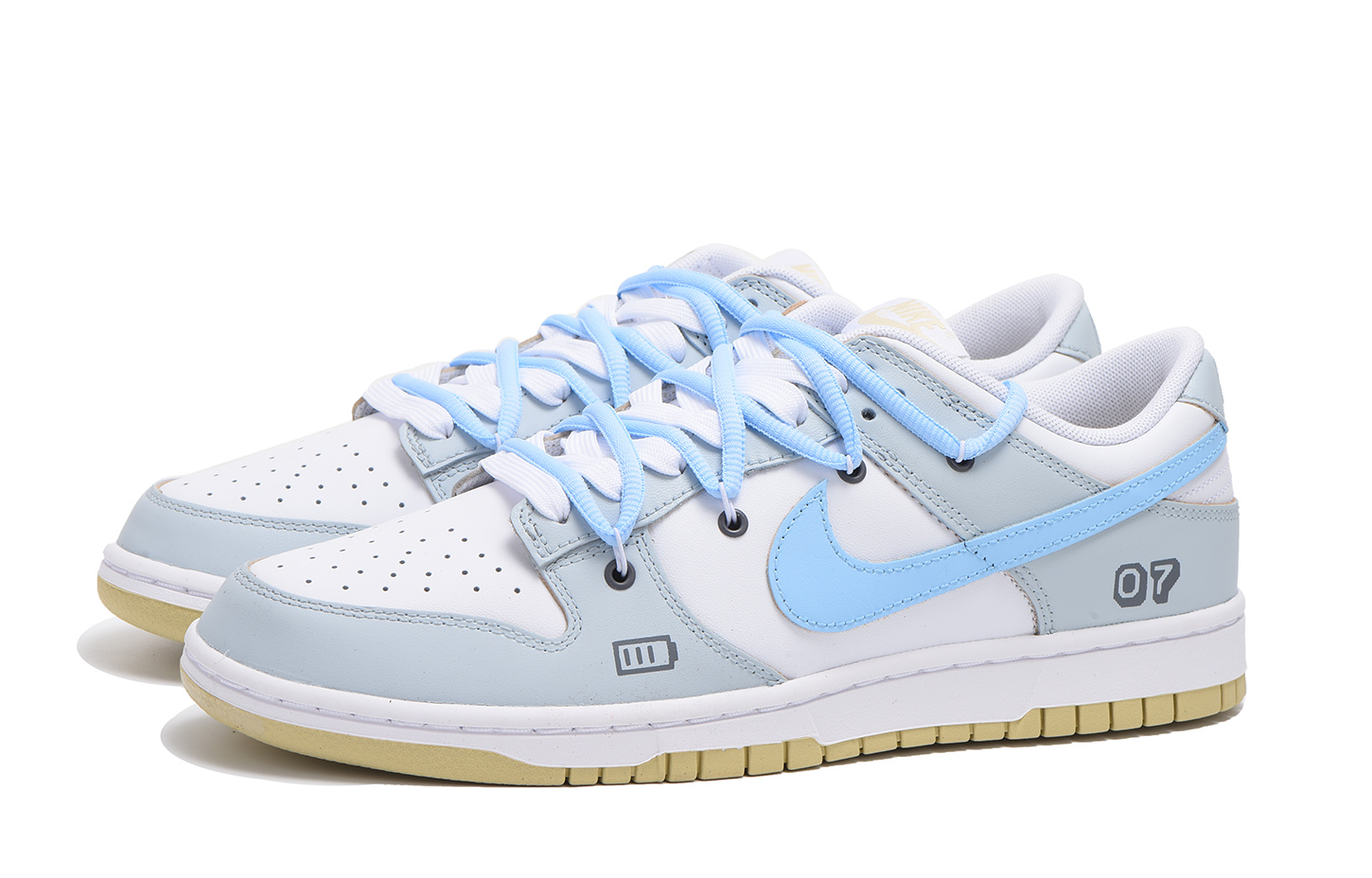 Lookbook 나이키 덩크 로우 '회색 파랑 해체 아케이드' (custom) DV0833-100(Team59-男款电玩)