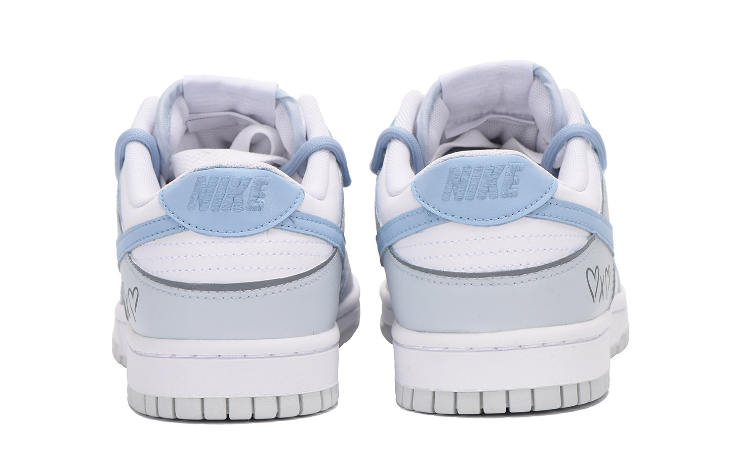 Shop [定制鞋款] 耐克Dunk Low '灰蓝解构心脏' DV0831-101(Team59-男款灰蓝三)