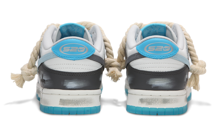 Shop [Sepatu Kustom] Nike Dunk Low 'Abu Biru Grafiti Cross' FN3433-141(Team82-男女款暗黑涂鸦海盐蓝)