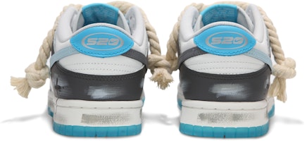 【訂製球鞋】Nike Dunk Low 火心 暗黑塗鴉 十字架 海鹽 解構綁帶 復古做舊 低筒 板鞋 男女同款 灰藍色 Shop 【訂製球鞋】Nike Dunk Low 火心 暗黑塗鴉 十字架 海鹽 解構綁帶 復古做舊 低筒 板鞋 男女同款 灰藍色