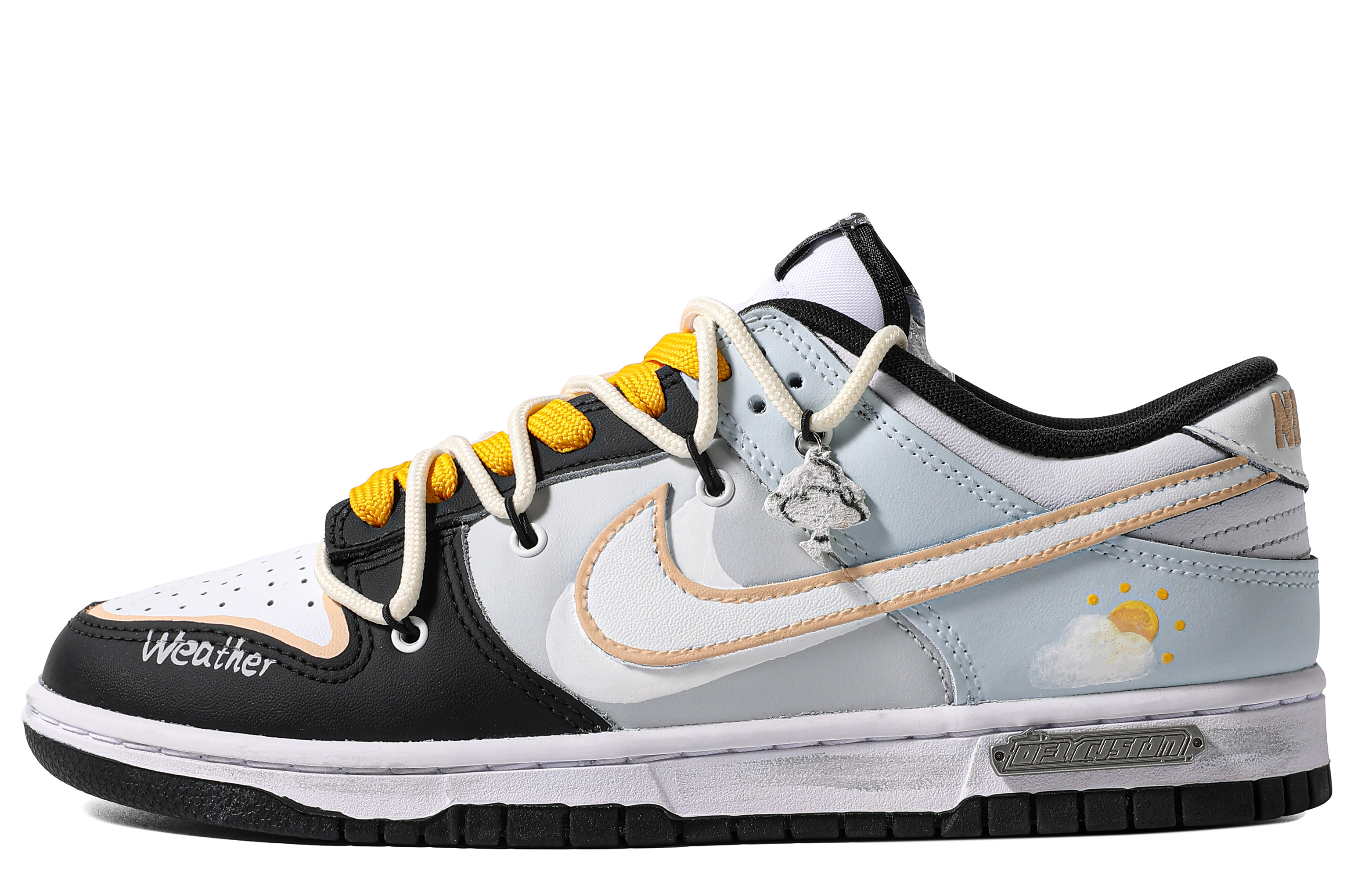 Order [Kasut Custom] Nike Dunk Low 'Kelabu Biru Jingga' DD1391-100(TeamM-男款云雾S-BOX)