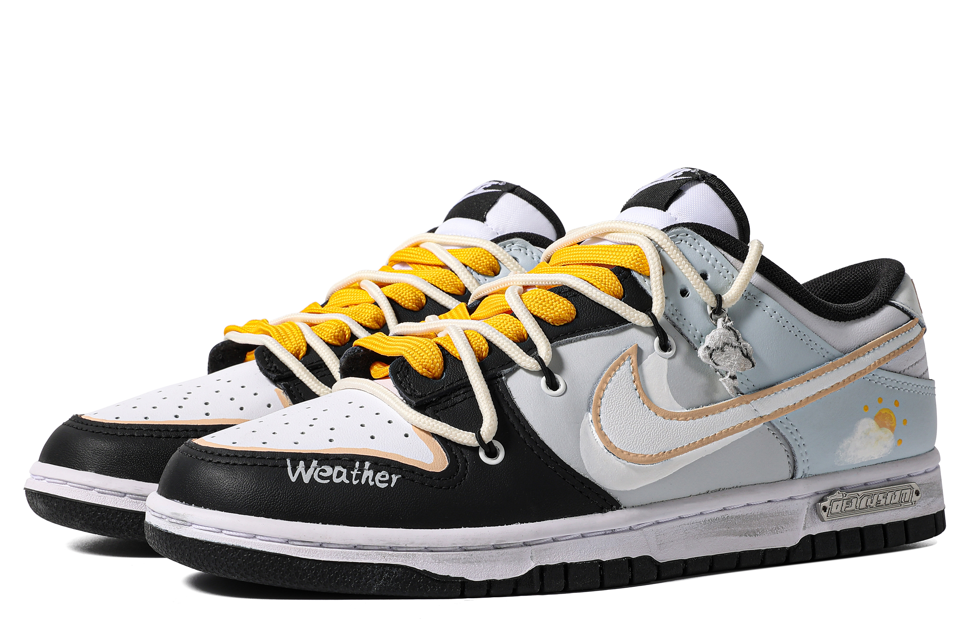 Lookbook [Kasut Custom] Nike Dunk Low 'Kelabu Biru Jingga' DD1391-100(TeamM-男款云雾S-BOX)