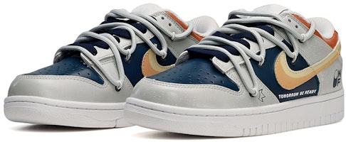 나이키 덩크 로우 '회색 파랑 주황' (커스텀) DH9765-100(TeamE-女款开关灰蓝橙) Lookbook 나이키 덩크 로우 '회색 파랑 주황' (커스텀) DH9765-100(TeamE-女款开关灰蓝橙)
