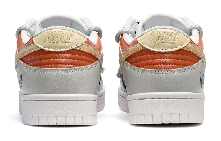Shop [Kasut Custom] Nike Dunk Low 'Kelabu Biru Jingga' DH9765-100(TeamE-女款开关灰蓝橙)