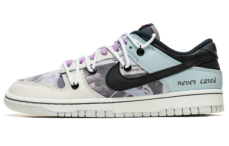 Buy [Kasur Kasut] Nike Dunk Low 'Kelabu Biru Patchwork Graffiti Dekonstruksi' DM0108-400(Team22-男款贴布灰蓝A-BOX)