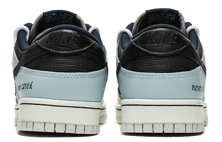 Shop [Kasur Kasut] Nike Dunk Low 'Kelabu Biru Patchwork Graffiti Dekonstruksi' DM0108-400(Team22-男款贴布灰蓝A-BOX)