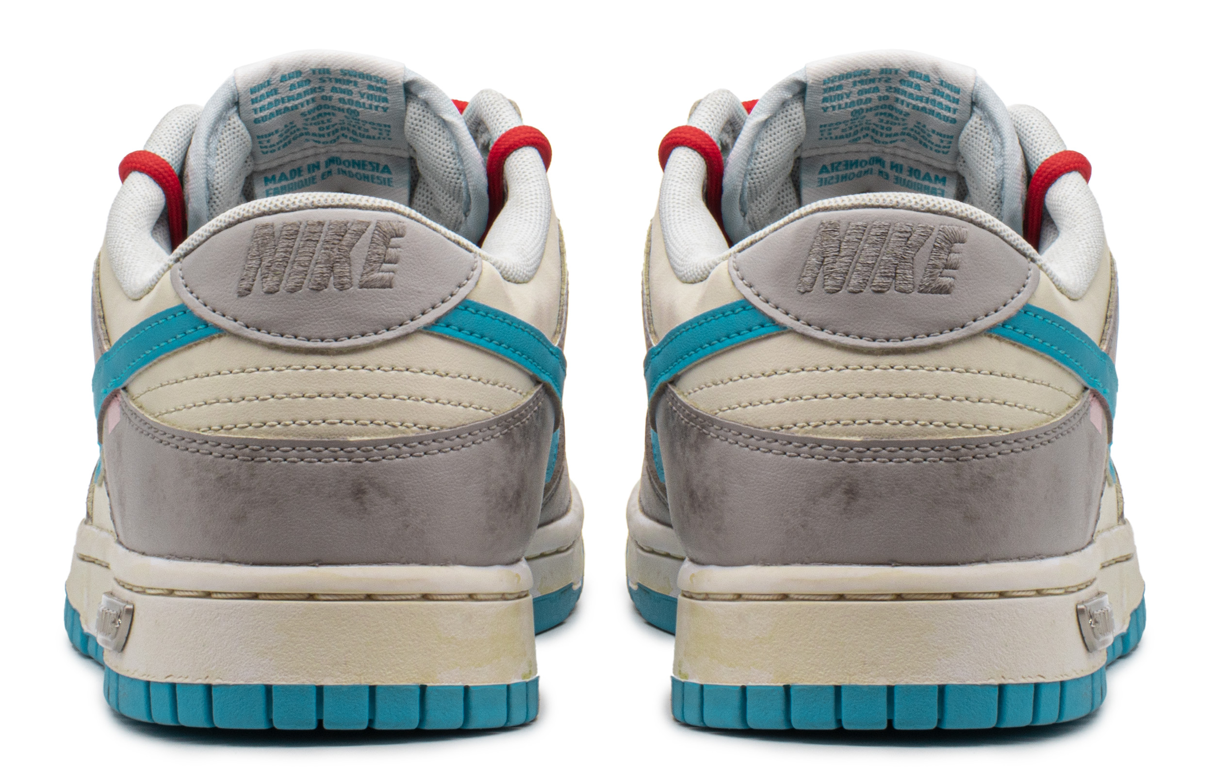 Shop Nike Dunk Low グレーブルー ストリートカスタム (Nike Dunk Low Gray Blue Street Custom) DV0831-001(TeamA-DK男嘻哈狂潮)