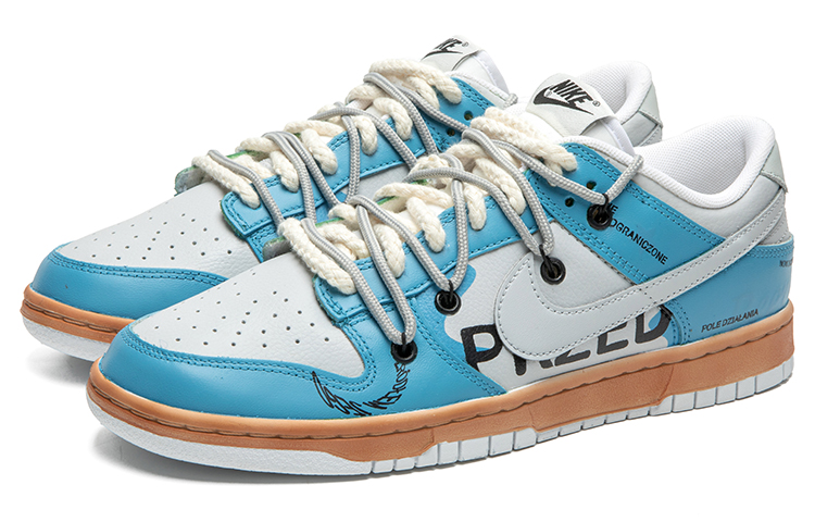 Lookbook [Sepatu Custom] Nike Dunk Low 'Abu Biru Garis Vintage' DJ6188-101(TeamB-男款街头灰蓝)