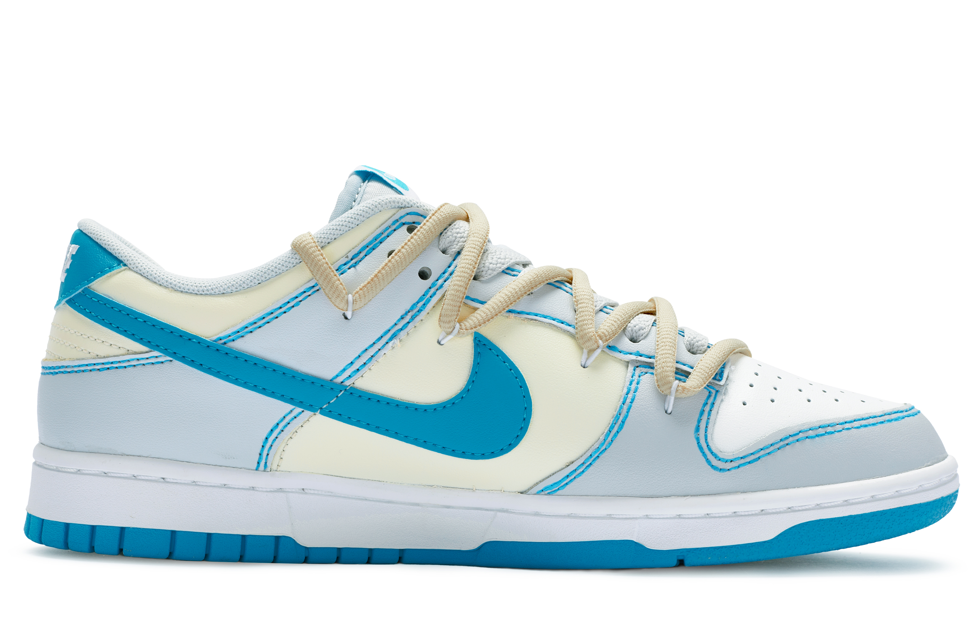 Order [Zapatos Personalizados] Nike Dunk Low 'Gris Azul Amarillo BIGNIU' DV0831-001(TeamR-糖豆男孩男款)