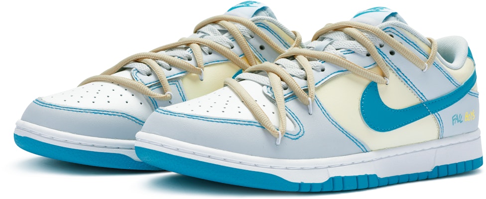 【訂製球鞋】 Nike Dunk Low BIGNIU 糖豆男孩 遊戲主題 手繪噴繪 解構鞋帶 低筒 滑板鞋 男女同款 灰藍黃 Lookbook 【訂製球鞋】 Nike Dunk Low BIGNIU 糖豆男孩 遊戲主題 手繪噴繪 解構鞋帶 低筒 滑板鞋 男女同款 灰藍黃