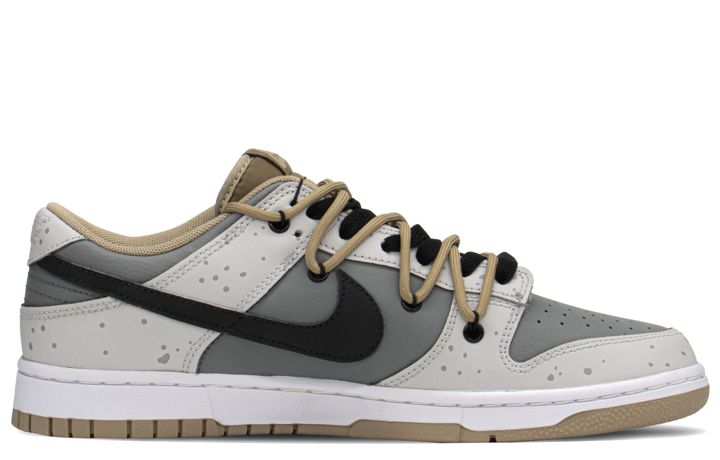 Order [Zapatillas Personalizadas] Nike Dunk Low 'Graffiti Gris Marrón' DJ6188-200(TeamA-DK男沙漠棕S-BOX)