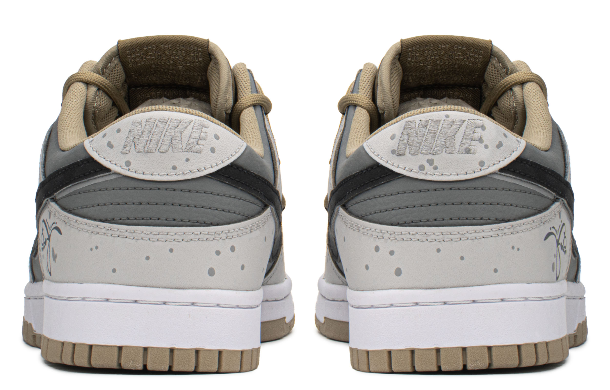Shop [Zapatillas Personalizadas] Nike Dunk Low 'Graffiti Gris Marrón' DJ6188-200(TeamA-DK男沙漠棕S-BOX)