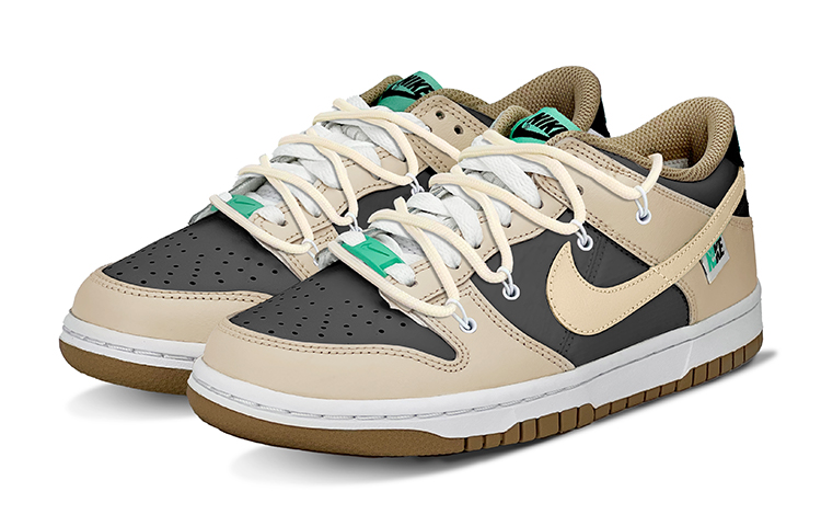 Lookbook Nike Dunk Low カスタム グレーブラウン (Nike Dunk Low Custom Gray Brown) DX6063-131(TeamY-女款香烤坚果灰棕)