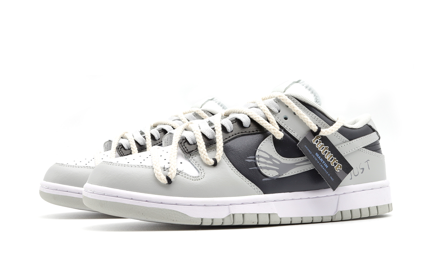 Lookbook 나이키 덩크 로우 '회색 안개 부활' (커스텀) DD1391-103(Team140-涅槃解构男款)