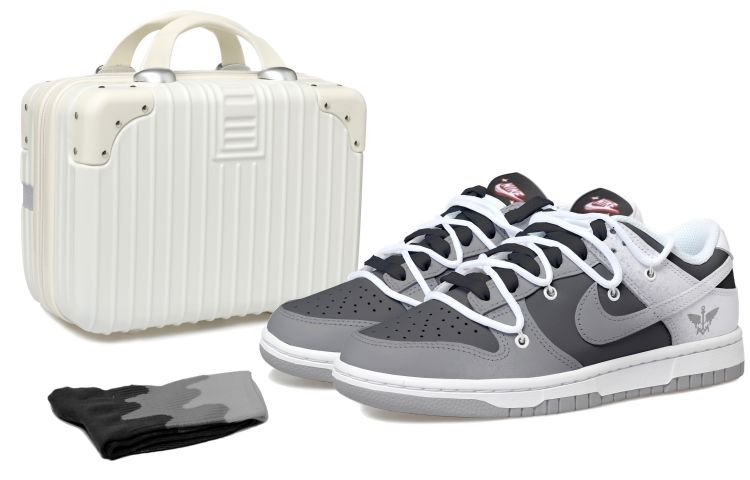 Buy 【定制鞋款】耐克Dunk低帮“灰渐变天使” DQ0380-001(Team拾玖-渐变天使女S-BOX)