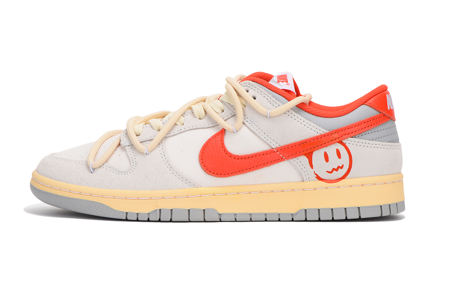 Buy 【客製化球鞋】Nike Dunk Low 解構 微笑 臉孔 高街 低筒 滑板鞋 男女皆宜 灰橙色