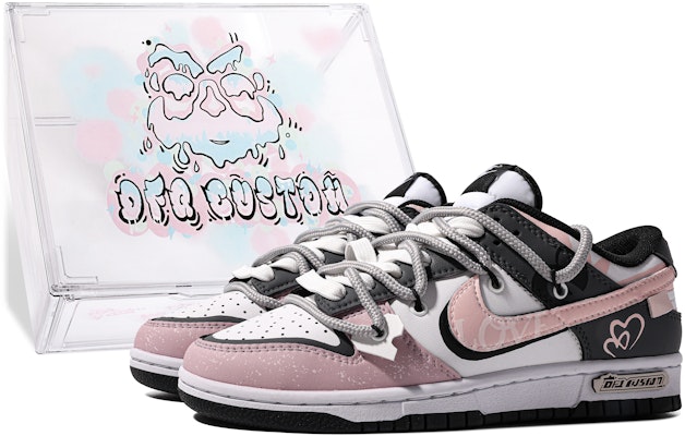 【定製球鞋】 Nike Dunk Low 達文西定製 浪漫心動 特殊鞋盒 LOVE 愛心 塗鴉 潑墨 簡約 舒適 透氣 低筒 板鞋 男款 灰粉白 Buy 【定製球鞋】 Nike Dunk Low 達文西定製 浪漫心動 特殊鞋盒 LOVE 愛心 塗鴉 潑墨 簡約 舒適 透氣 低筒 板鞋 男款 灰粉白