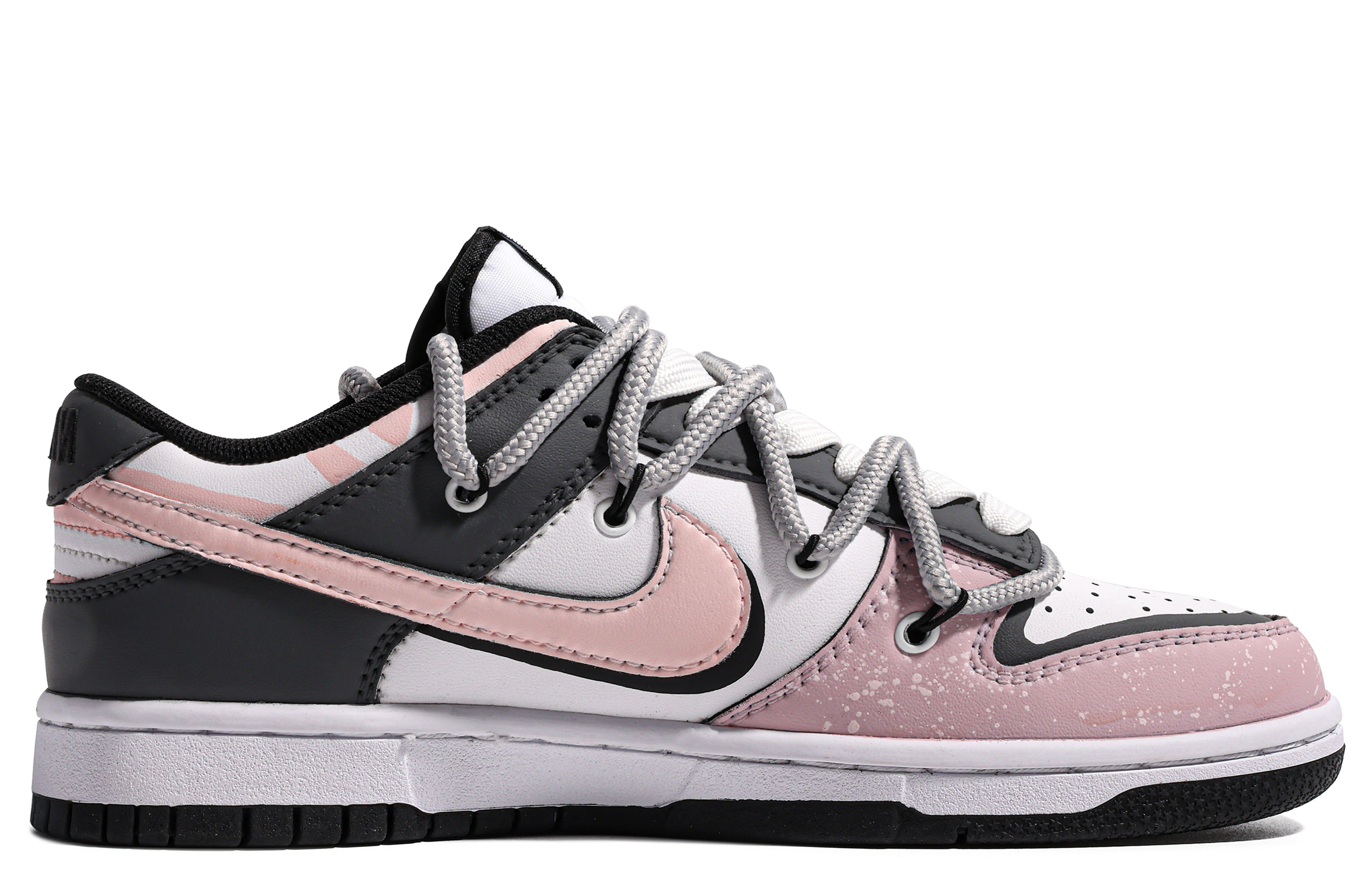 Lookbook 【定製球鞋】 Nike Dunk Low 達文西定製 浪漫心動 特殊鞋盒 LOVE 愛心 塗鴉 潑墨 簡約 舒適 透氣 低筒 板鞋 男款 灰粉白