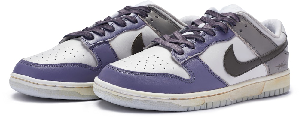 【訂製球鞋】 Nike Dunk Low BIGNIU 自我妥協 街頭 潮流 手繪噴繪 低筒 板鞋 男款 灰紫 Lookbook 【訂製球鞋】 Nike Dunk Low BIGNIU 自我妥協 街頭 潮流 手繪噴繪 低筒 板鞋 男款 灰紫