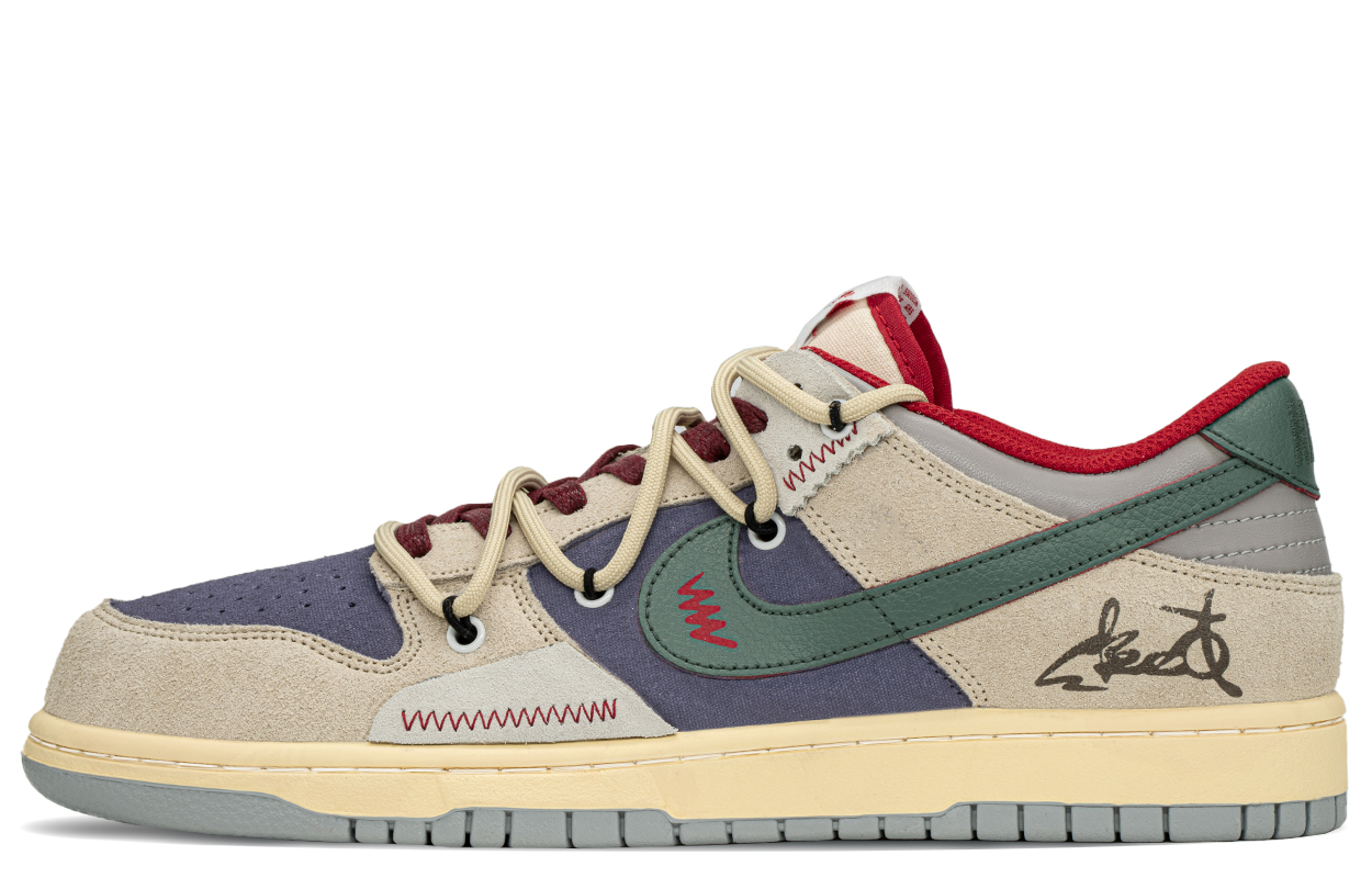 Buy 【定製球鞋】Nike Dunk FZBB 潮流主題 簡約街頭 復古塗鴉 百搭 低筒 板鞋 男女同款 灰紫