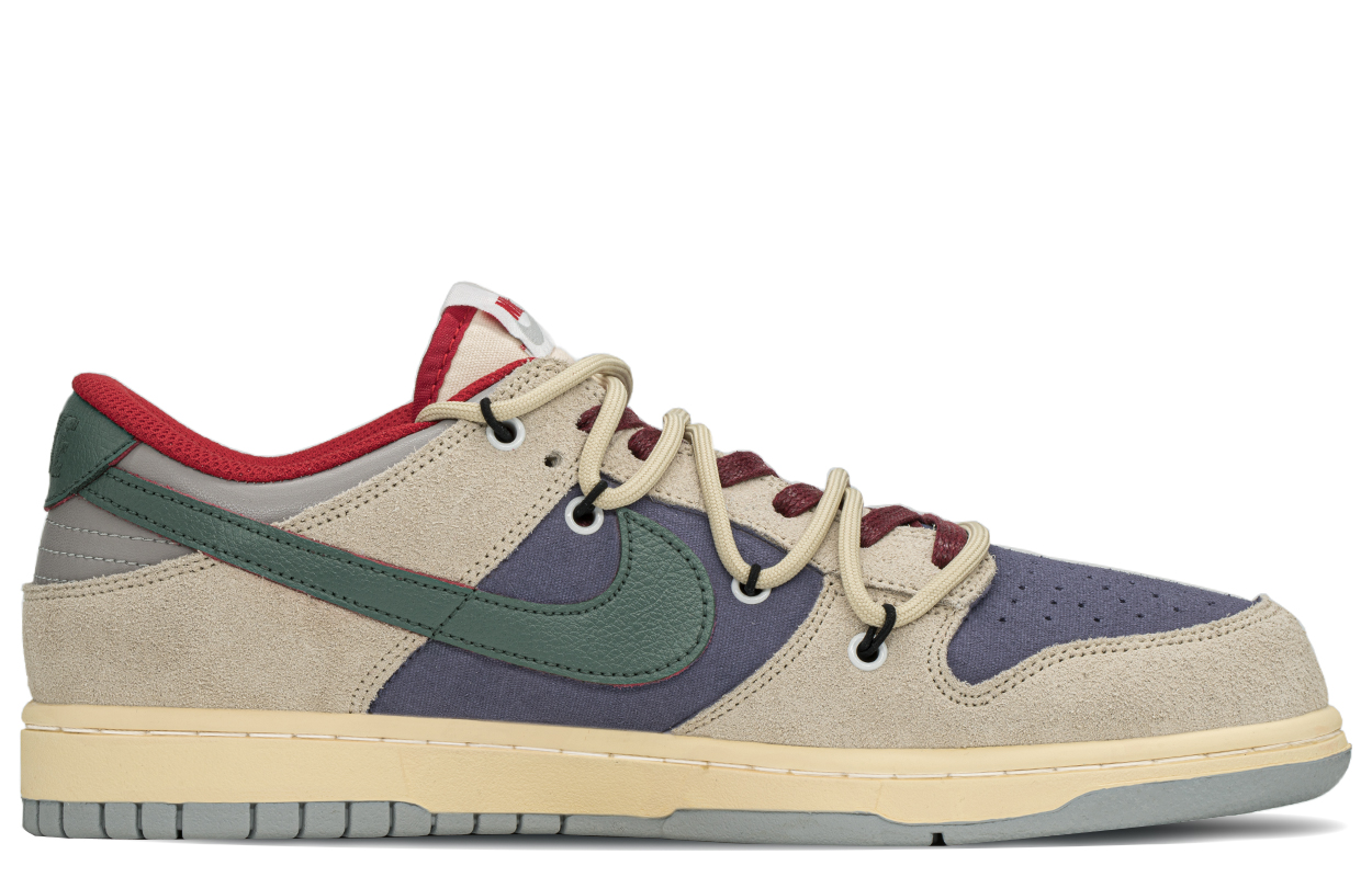 Lookbook 【定製球鞋】Nike Dunk FZBB 潮流主題 簡約街頭 復古塗鴉 百搭 低筒 板鞋 男女同款 灰紫