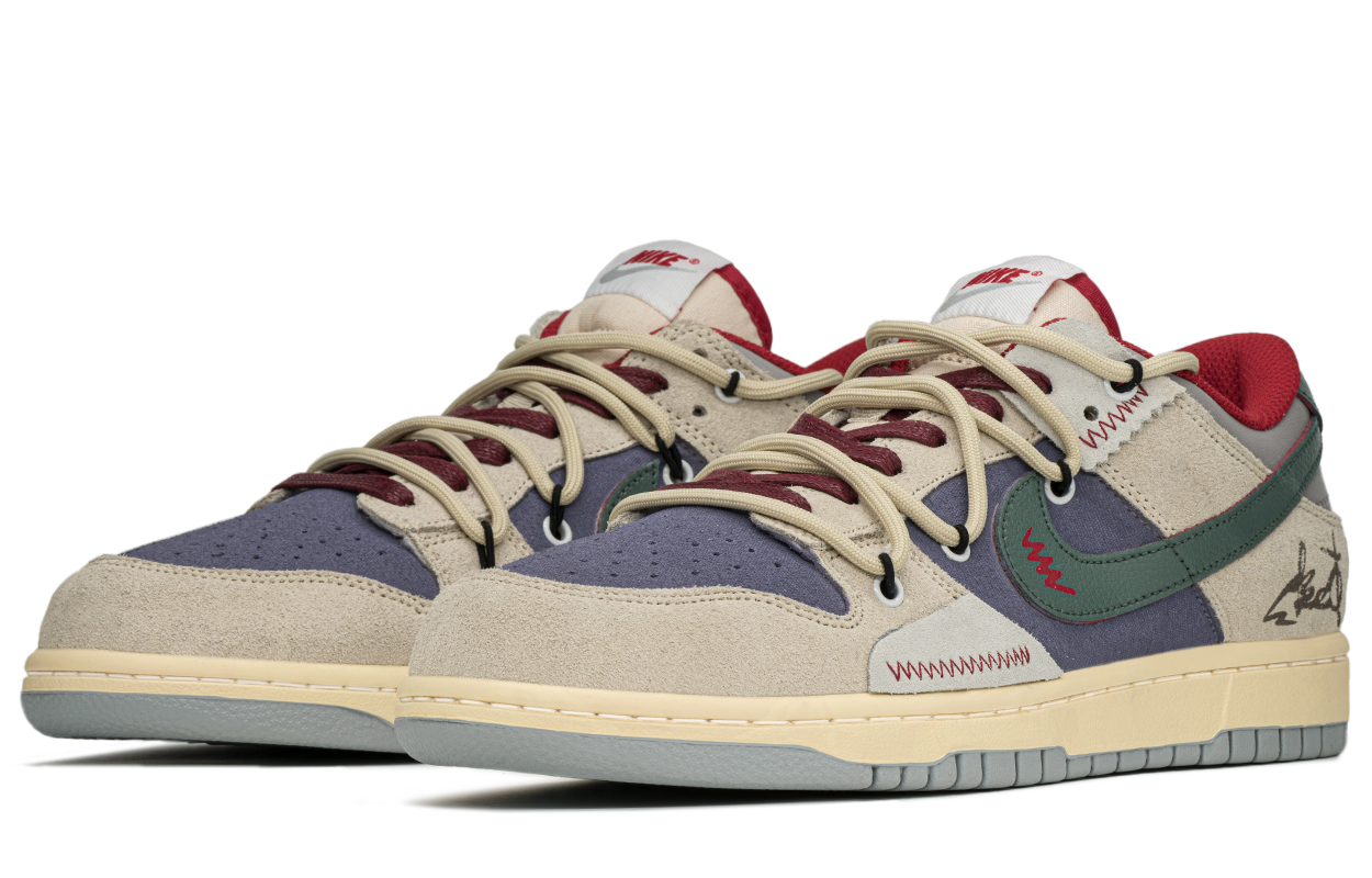 Shop 【定製球鞋】Nike Dunk FZBB 潮流主題 簡約街頭 復古塗鴉 百搭 低筒 板鞋 男女同款 灰紫