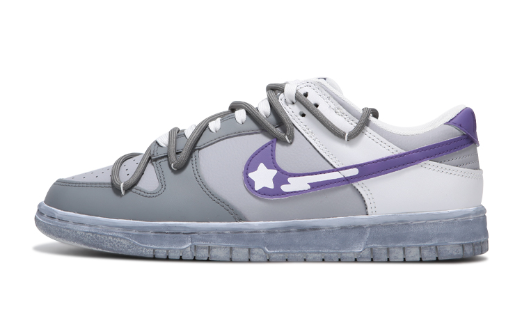 Buy [Sepatu Kustom] Nike Dunk Low 'Bintang Abu Ungu' DH9765-100(Teamfour-女款灰紫)