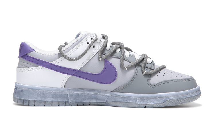 Order [Sepatu Kustom] Nike Dunk Low 'Bintang Abu Ungu' DH9765-100(Teamfour-女款灰紫)