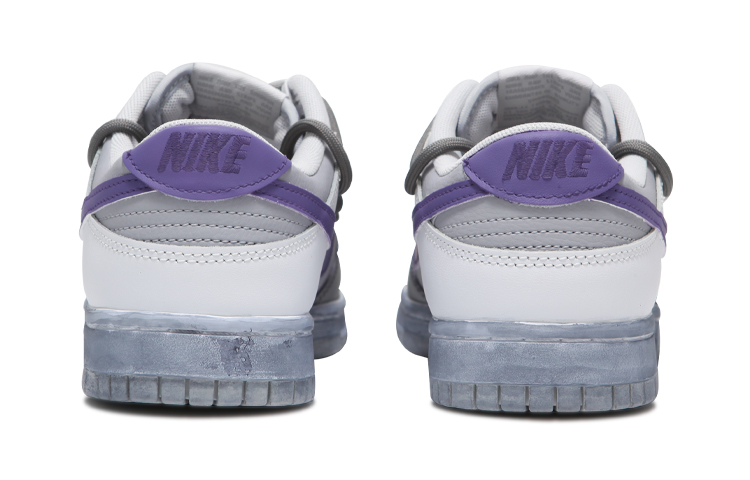 Shop [Sepatu Kustom] Nike Dunk Low 'Bintang Abu Ungu' DH9765-100(Teamfour-女款灰紫)