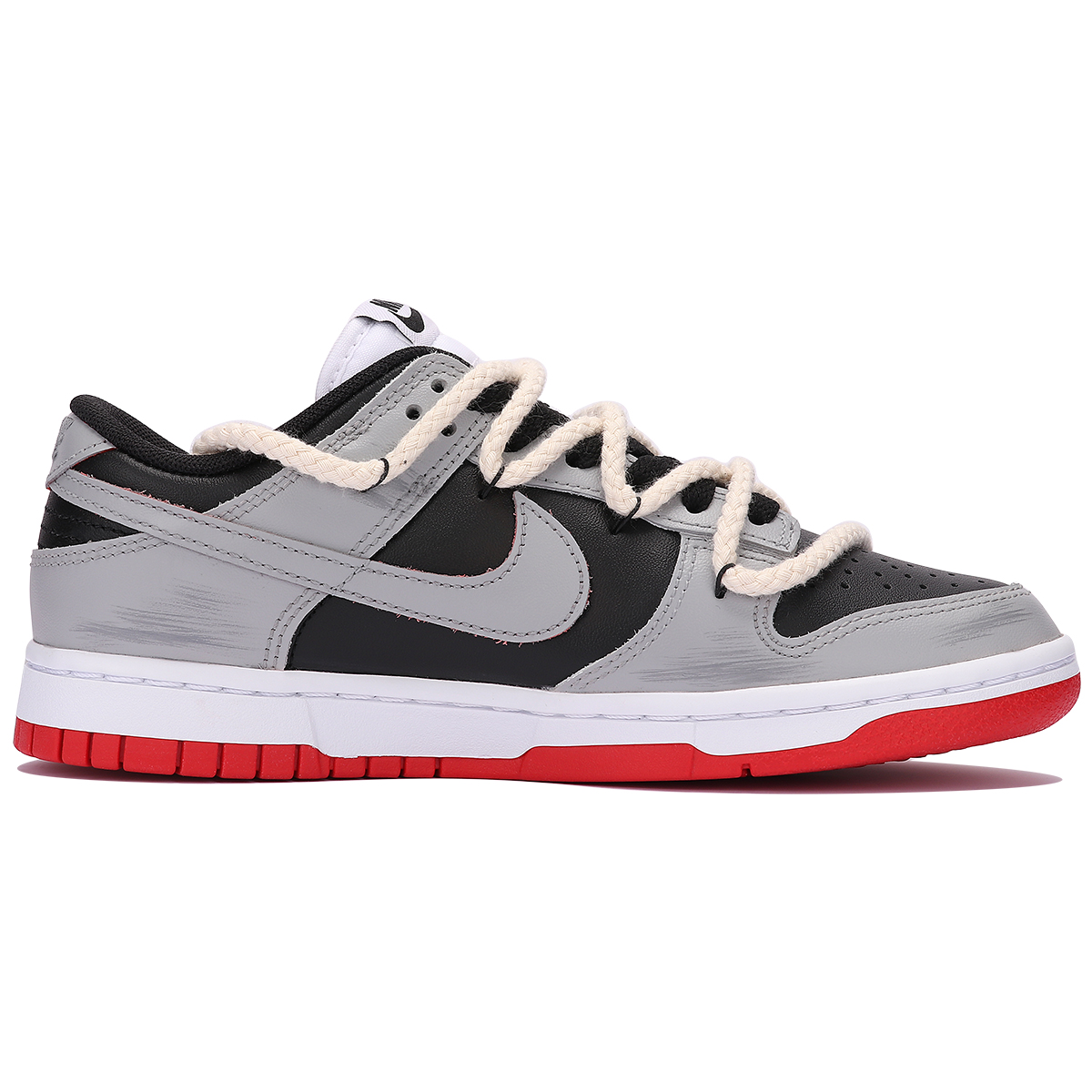 Order 【定制球鞋】Nike Dunk Low 灰色軌跡 復古 做舊 解構風 百搭 低幫 板鞋 男女同款 黑灰