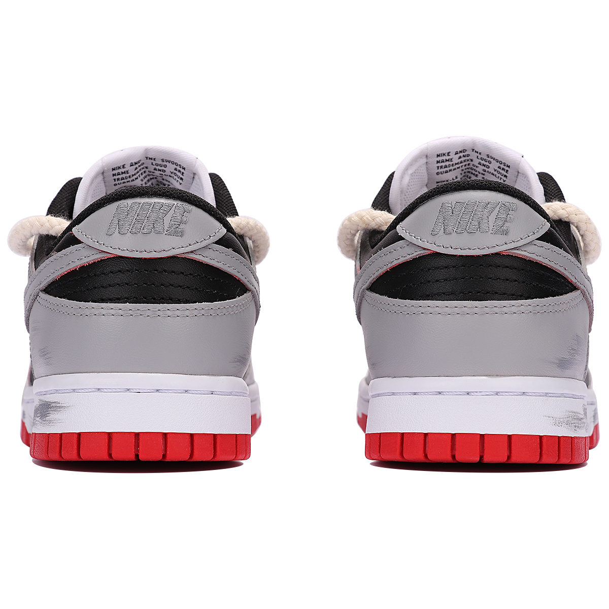 Shop 【定制球鞋】Nike Dunk Low 灰色軌跡 復古 做舊 解構風 百搭 低幫 板鞋 男女同款 黑灰
