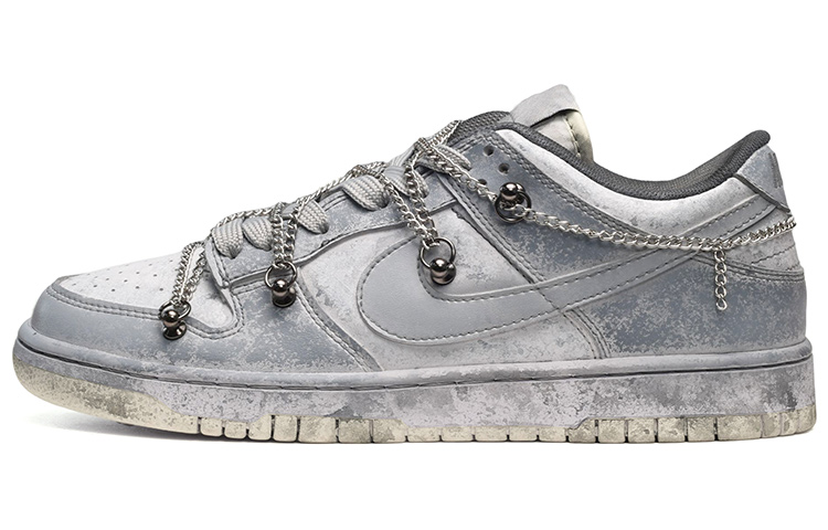 Buy [Sepatu Custom] Nike Dunk Low 'Grey Urban Deconstructed' DJ6188-100(TeamE-男款灰色都市浸染灰)