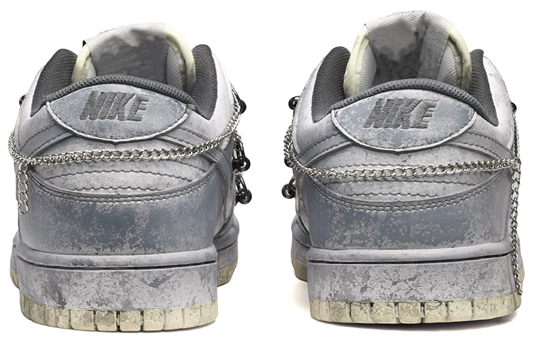 Shop [Sepatu Custom] Nike Dunk Low 'Grey Urban Deconstructed' DJ6188-100(TeamE-男款灰色都市浸染灰)