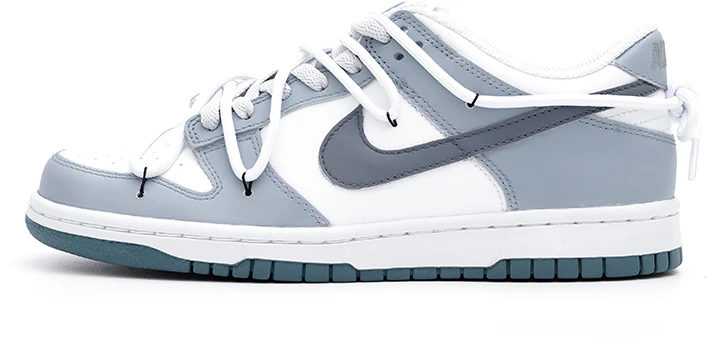 custom-shoes-nike-dunk-low-grey-white-blue