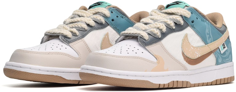 나이키 덩크 로우 '회백파' (커스텀) DX6063-131(TeamE-女款潮流印花灰白蓝BOX) Lookbook 나이키 덩크 로우 '회백파' (커스텀) DX6063-131(TeamE-女款潮流印花灰白蓝BOX)