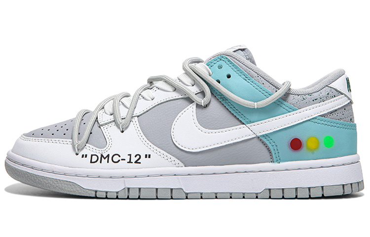 Buy [Kasut Custom] Nike Dunk Low 'Kelabu Putih Biru Masa Depan Neon' DJ6188-003(Team24-男款回到未来QD)