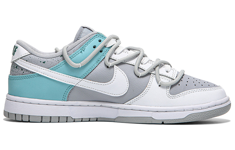 Order [Kasut Custom] Nike Dunk Low 'Kelabu Putih Biru Masa Depan Neon' DJ6188-003(Team24-男款回到未来QD)