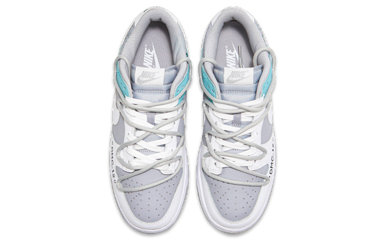 Shop [Kasut Custom] Nike Dunk Low 'Kelabu Putih Biru Masa Depan Neon' DJ6188-003(Team24-男款回到未来QD)