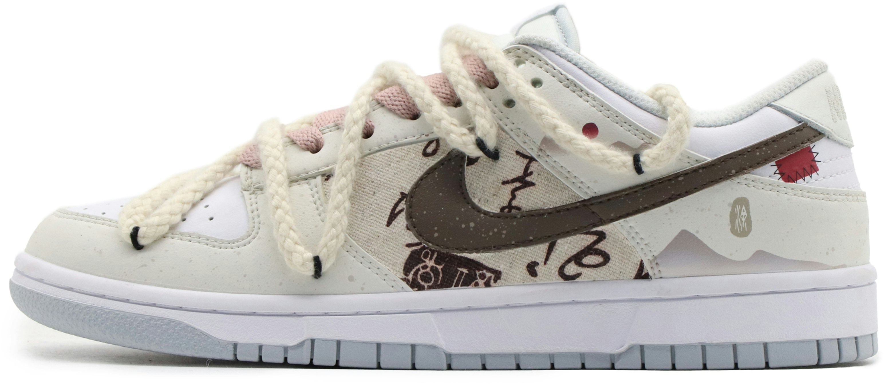 custom-shoes-nike-dunk-low-grey-white-custom-chinese-style